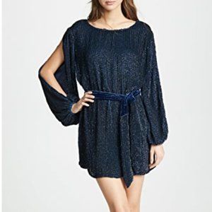 RETROFETE Selma Sequin Dress in Navy